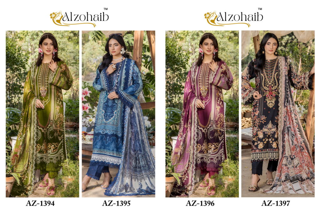 Beautiful Alzohaib Aalsha Vol 2 Chiffon Dupatta Cotton Pakistani Salwar Kameez Wholesale 2026