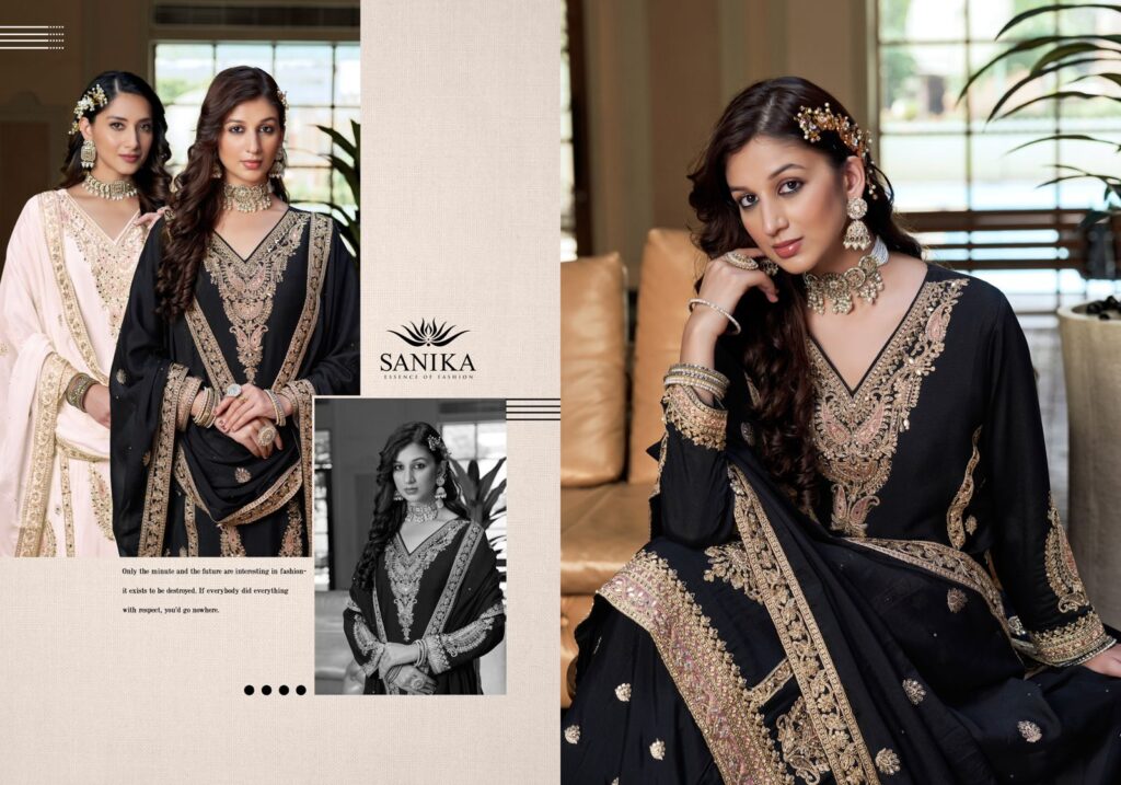 Stylish Sanika Kalki Premium Chinon Silk Embroidery and Hand Worked Readymade Salwar Suit Wholesale 2026