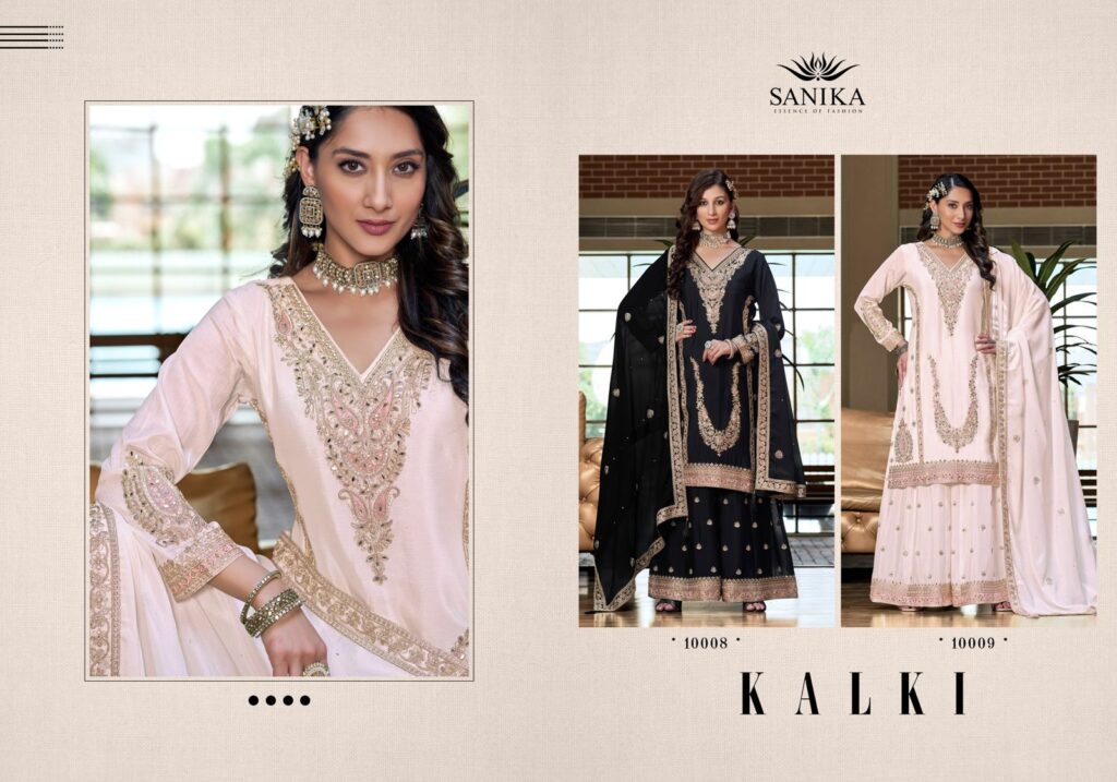 Stylish Sanika Kalki Premium Chinon Silk Embroidery and Hand Worked Readymade Salwar Suit Wholesale 2026