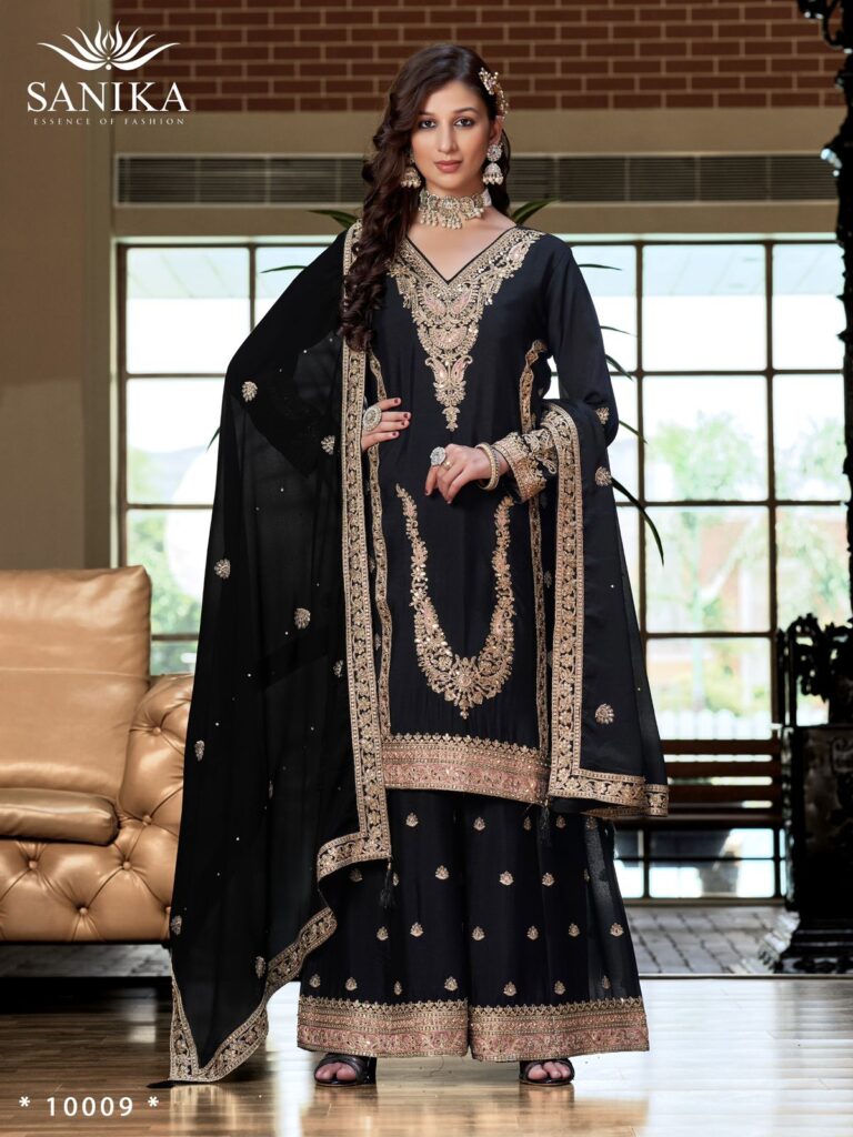 Stylish Sanika Kalki Premium Chinon Silk Embroidery and Hand Worked Readymade Salwar Suit Wholesale 2026