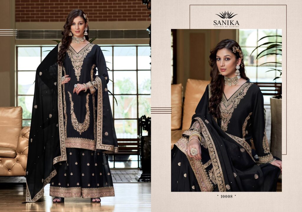 Stylish Sanika Kalki Premium Chinon Silk Embroidery and Hand Worked Readymade Salwar Suit Wholesale 2026