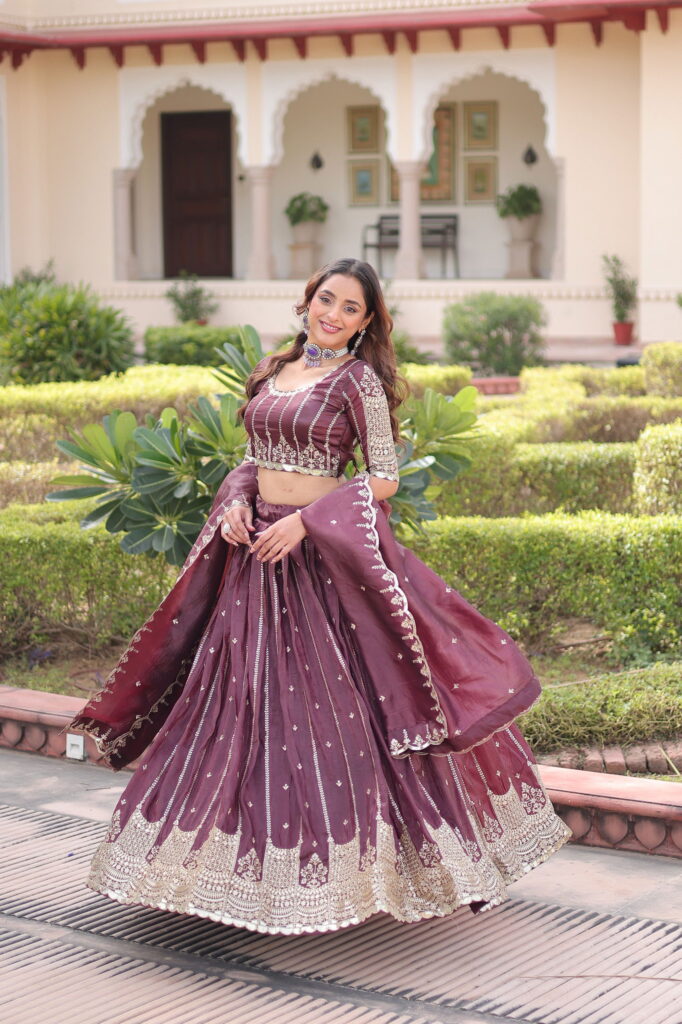 Beautiful Lekha KA 5056 Gold Crush Sequins & Embroidery Lehenga Choli Wholesale 2026