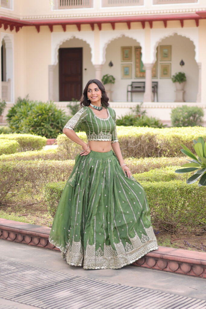 Beautiful Lekha KA 5056 Gold Crush Sequins & Embroidery Lehenga Choli Wholesale 2026