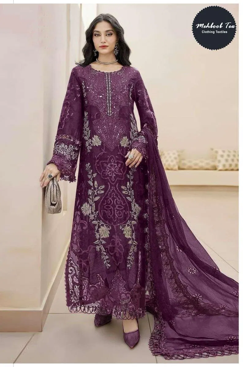 Launching Mehboob Tex 1834 A To E Chiffon With Embroidery Pakistani Salwar Kameez Wholesale 2026