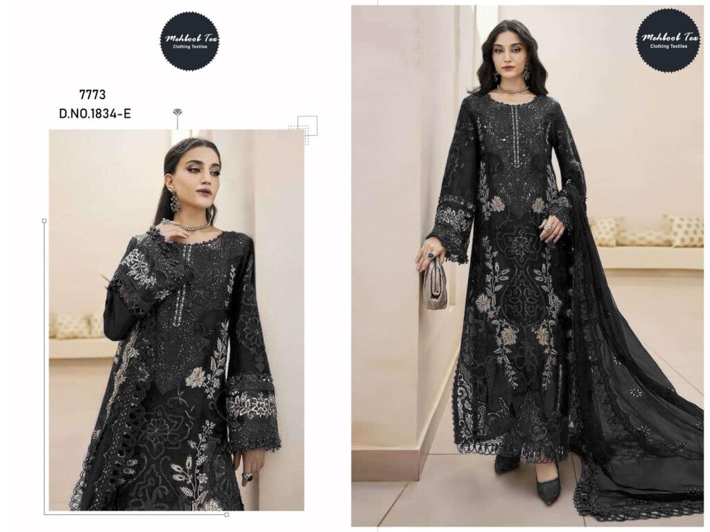 Launching Mehboob Tex 1834 A To E Chiffon With Embroidery Pakistani Salwar Kameez Wholesale 2026