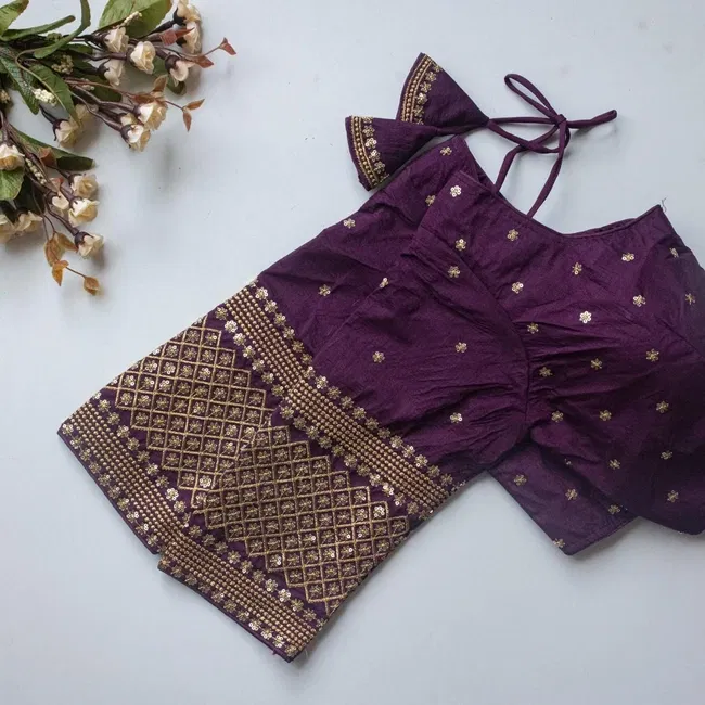 Launching Ruh STAR01 Vichitra Silk Readymade Embroidery Sequence Blouse Wholesale 2026