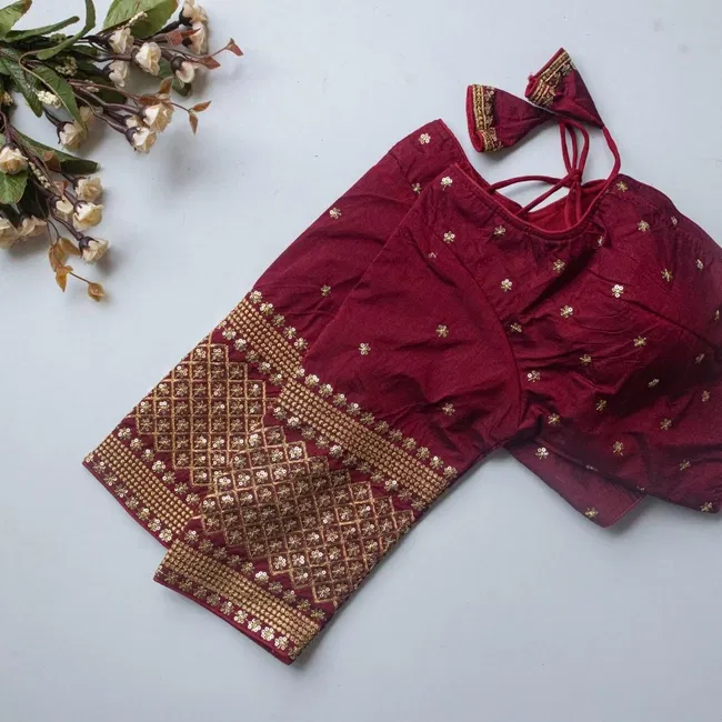 Launching Ruh STAR01 Vichitra Silk Readymade Embroidery Sequence Blouse Wholesale 2026