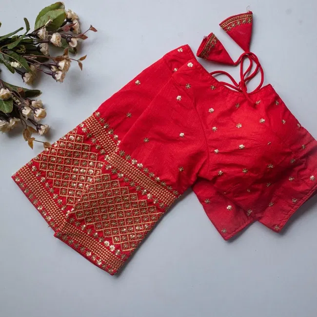 Launching Ruh STAR01 Vichitra Silk Readymade Embroidery Sequence Blouse Wholesale 2026