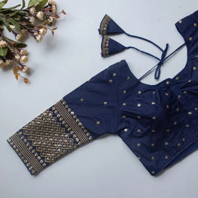 Launching Ruh STAR01 Vichitra Silk Readymade Embroidery Sequence Blouse Wholesale 2026