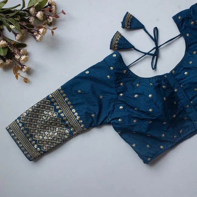 Launching Ruh STAR01 Vichitra Silk Readymade Embroidery Sequence Blouse Wholesale 2026