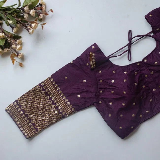 Launching Ruh STAR01 Vichitra Silk Readymade Embroidery Sequence Blouse Wholesale 2026