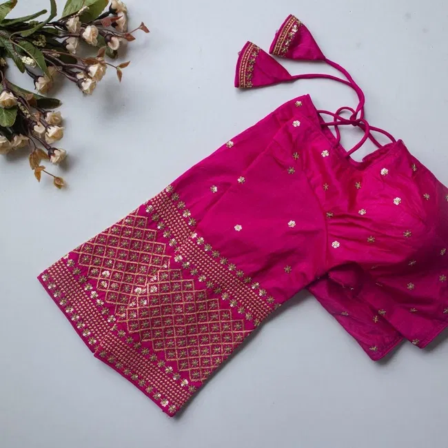 Launching Ruh STAR01 Vichitra Silk Readymade Embroidery Sequence Blouse Wholesale 2026