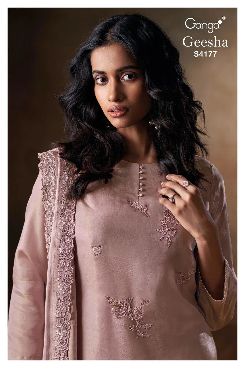 Beautiful Ganga Geesha 4177 Bmeberg Silk Embroidery Work Salwar Kameez Wholesale 2026