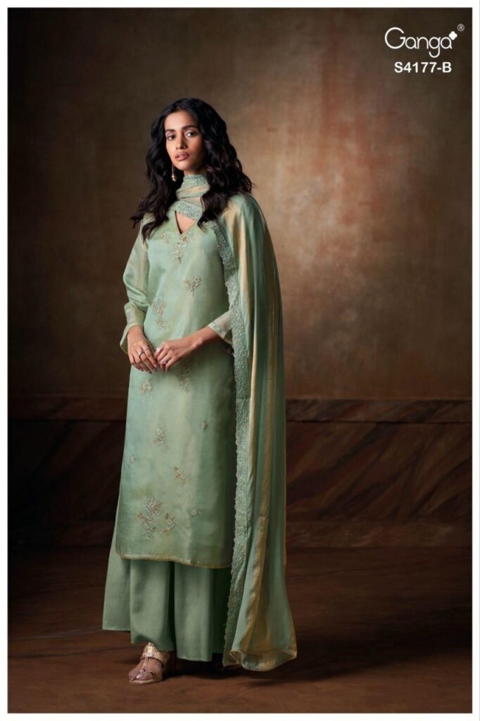 Beautiful Ganga Geesha 4177 Bmeberg Silk Embroidery Work Salwar Kameez Wholesale 2026