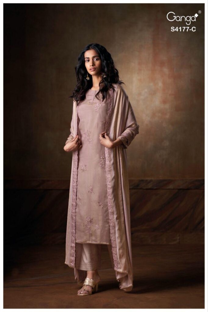 Beautiful Ganga Geesha 4177 Bmeberg Silk Embroidery Work Salwar Kameez Wholesale 2026
