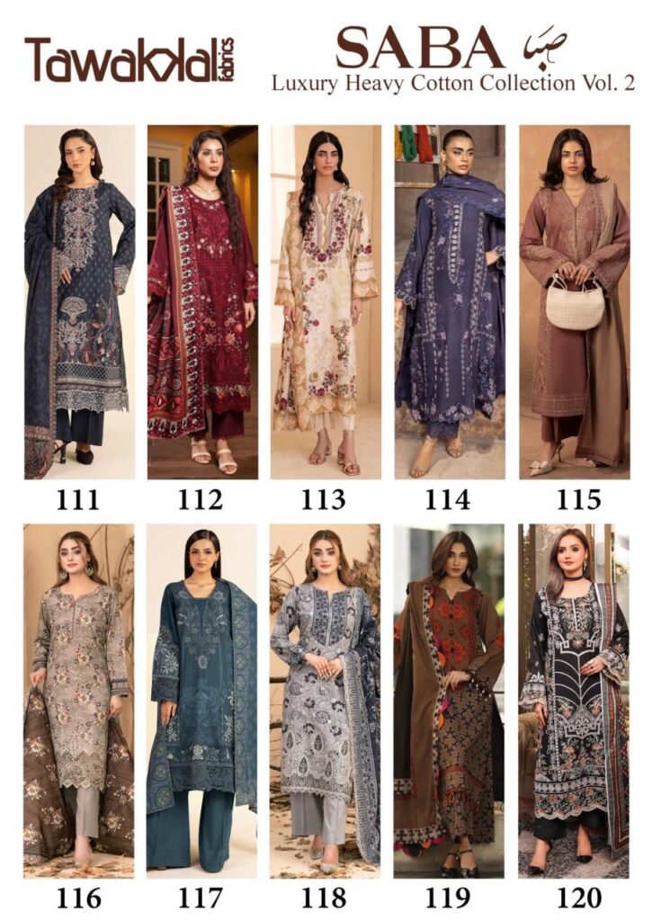 Launching Tawakkal Saba Vol 2 Cotton Karachi Dress Material Collection Wholesale 2026