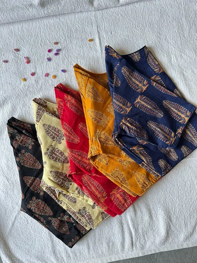 Stylish Ruh 6060 Pure Ajrakh HandBlock Cotton Blouse Wholesale 2026