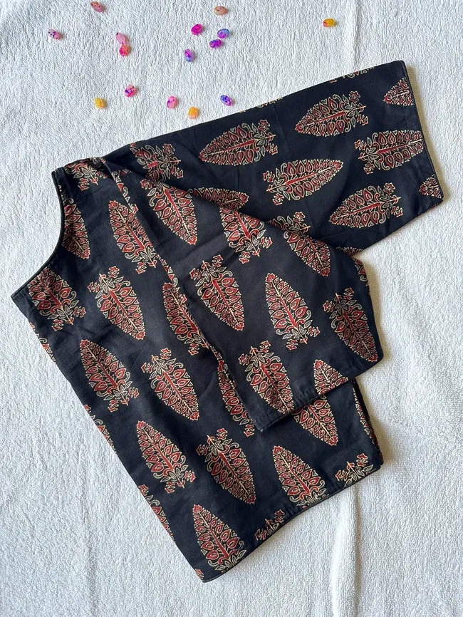 Stylish Ruh 6060 Pure Ajrakh HandBlock Cotton Blouse Wholesale 2026