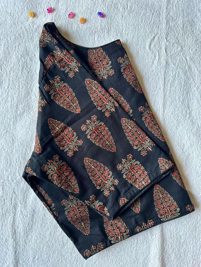 Stylish Ruh 6060 Pure Ajrakh HandBlock Cotton Blouse Wholesale 2026