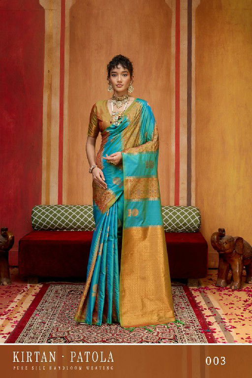 Beautiful Rajtex Kirtan Patola Pure Silk Handloom Weaving Saree Wholesale 2026
