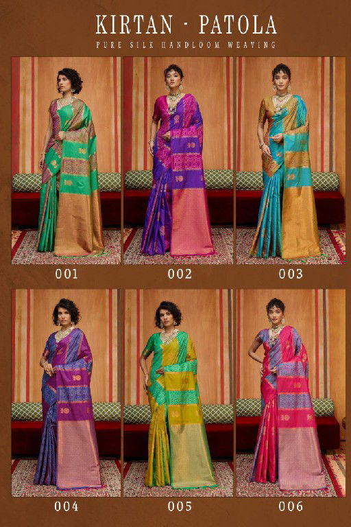Beautiful Rajtex Kirtan Patola Pure Silk Handloom Weaving Saree Wholesale 2026