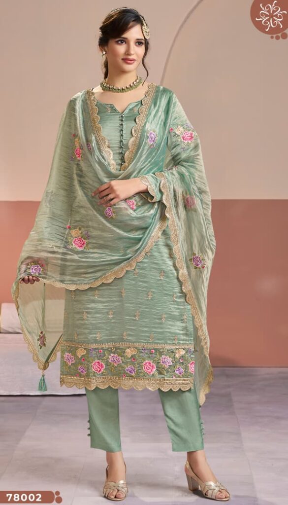 Launching Vinay Kuleesh Manntraa Silk Embroidered Work Salwar Kameez Wholesale 2026