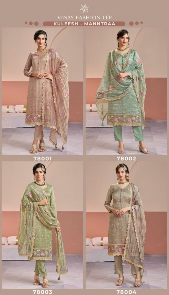 Launching Vinay Kuleesh Manntraa Silk Embroidered Work Salwar Kameez Wholesale 2026