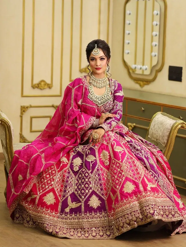Buy Glory QRC 373 Foux Gorgette Lehengha Choli Wholesale 2026