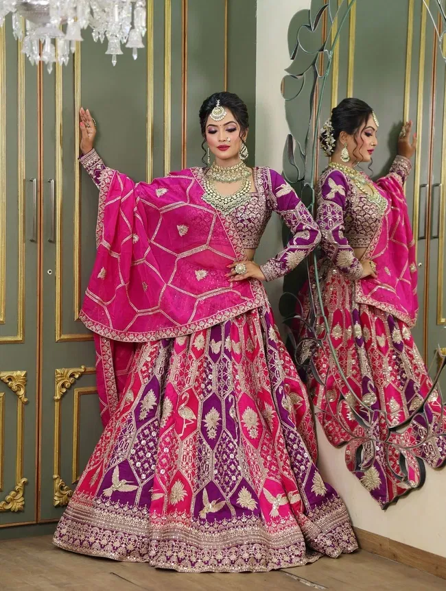 Buy Glory QRC 373 Foux Gorgette Lehengha Choli Wholesale 2026