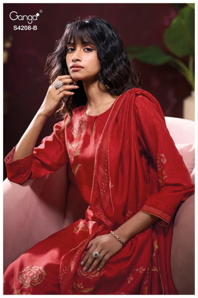 Latest Ganga Inaika 4208 Bemberg Russian Silk Embroidery Salwar Kameez Wholesale 2026