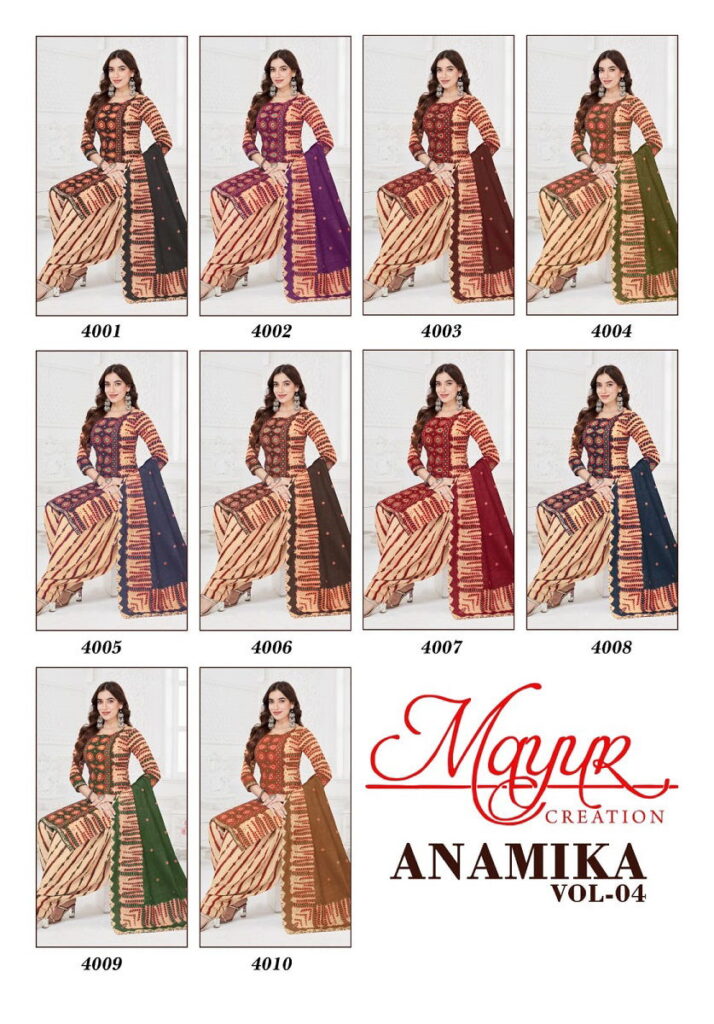 Latest Mayur Anamika Vol 4 Cotton Printed Daily Wear Dress Material Collection Wholesale 2026
