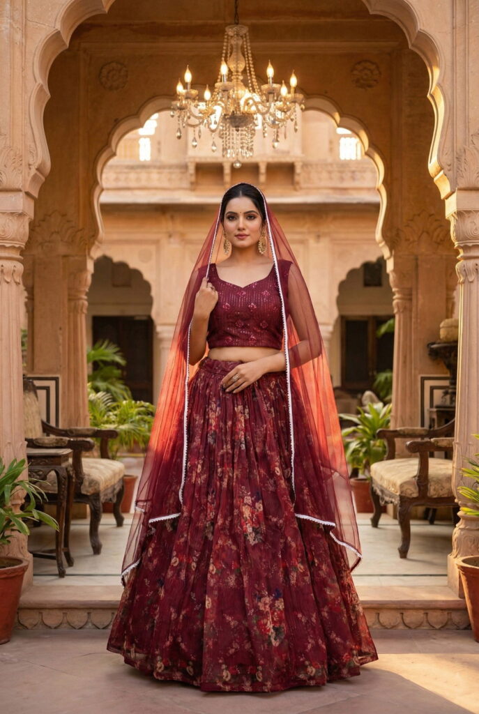 Launching Senhora Gulab 7103 To 7106 Orgenza Embroidered Designer Lehenga Choli Collection Wholesale 2026
