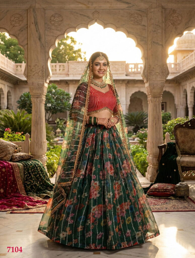Launching Senhora Gulab 7103 To 7106 Orgenza Embroidered Designer Lehenga Choli Collection Wholesale 2026