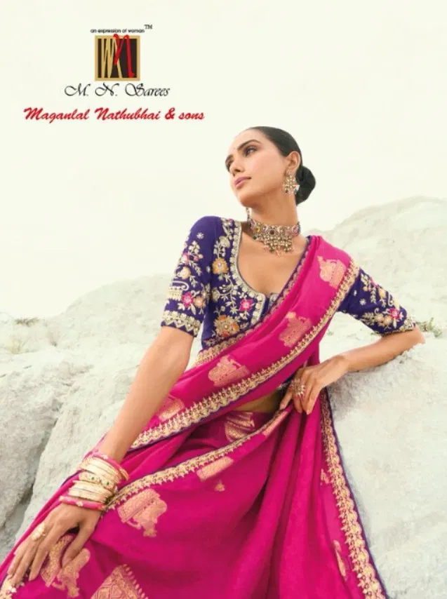 Beautiful MN 8200 Series Viscose Satin Silk Saree Wholesale 2026