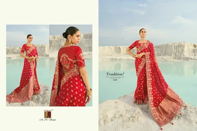 Beautiful MN 8200 Series Viscose Satin Silk Saree Wholesale 2026