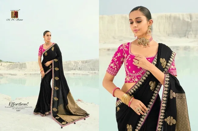 Beautiful MN 8200 Series Viscose Satin Silk Saree Wholesale 2026