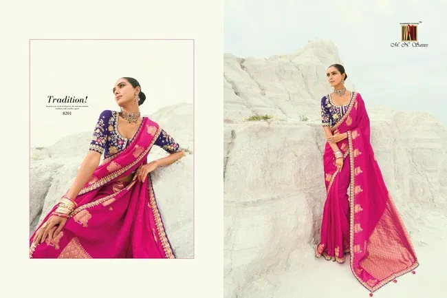 Beautiful MN 8200 Series Viscose Satin Silk Saree Wholesale 2026