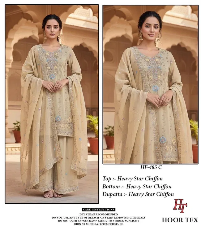 Launching Hoor Tex HF 485 A To D Pakistani Salwar Suit Collection Wholesale 2026
