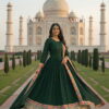 Kb 3308 Super Faux Georgette Sequence Embroidery Worked Gown With Dupatta Collection Wholesale