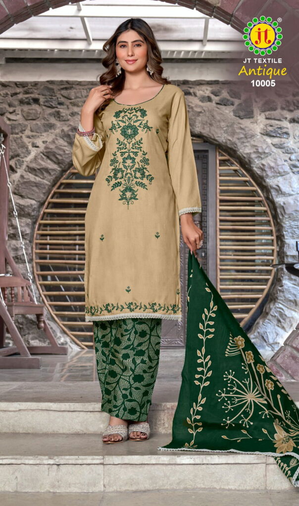 Beautiful Jt Antique Vol 10 Rayon Sequence Embroidery Dress Material Collection Wholesale 2026