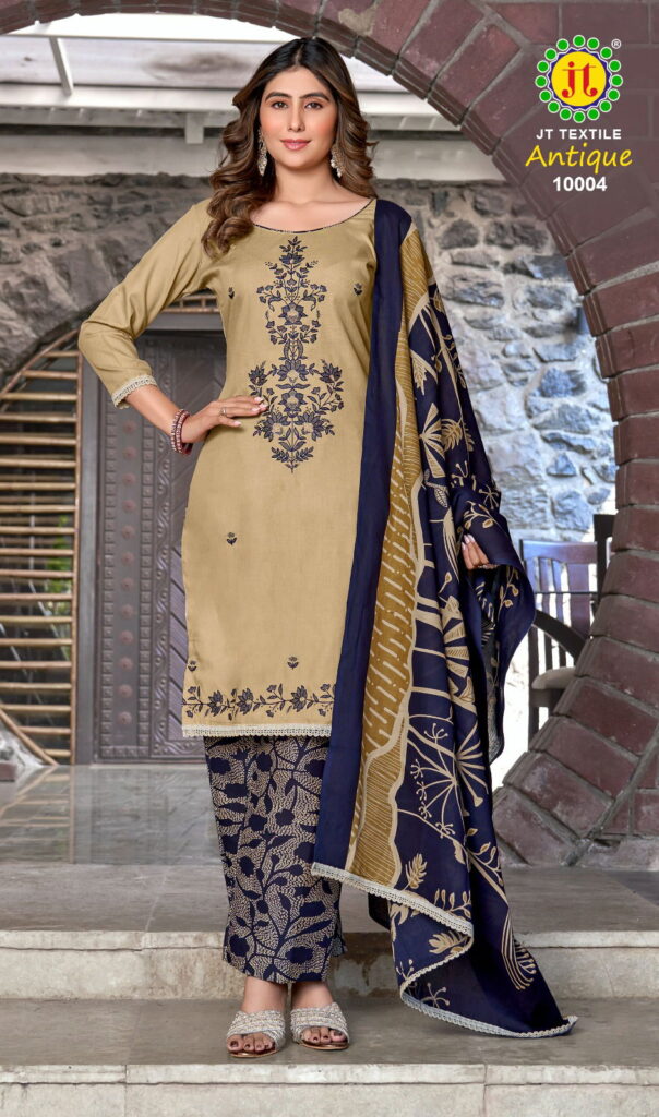 Beautiful Jt Antique Vol 10 Rayon Sequence Embroidery Dress Material Collection Wholesale 2026