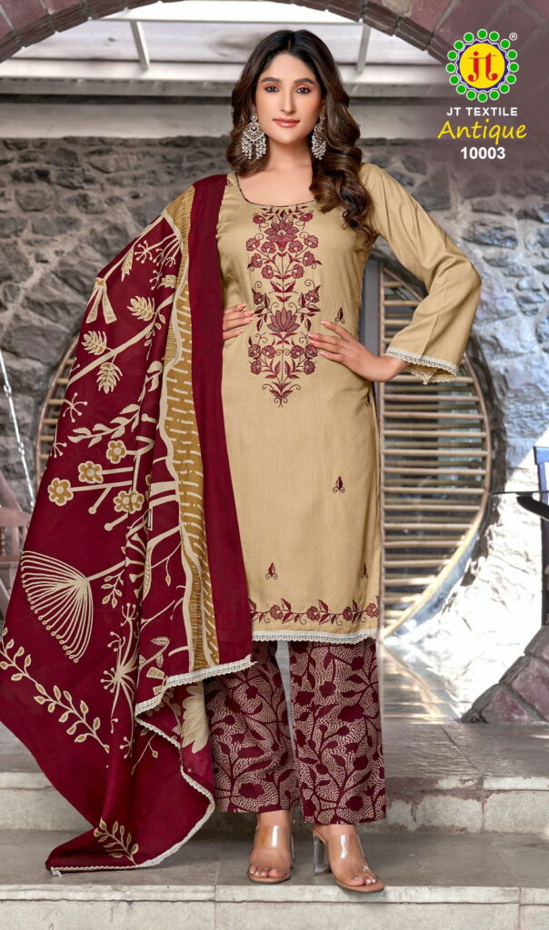 Beautiful Jt Antique Vol 10 Rayon Sequence Embroidery Dress Material Collection Wholesale 2026