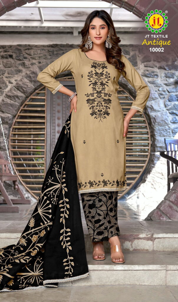 Beautiful Jt Antique Vol 10 Rayon Sequence Embroidery Dress Material Collection Wholesale 2026