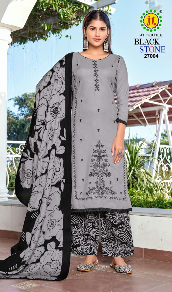 Launching Jt Black Stone Vol 27 Rayon Sequence Embroidery Dress Material Collection Wholesale 2026