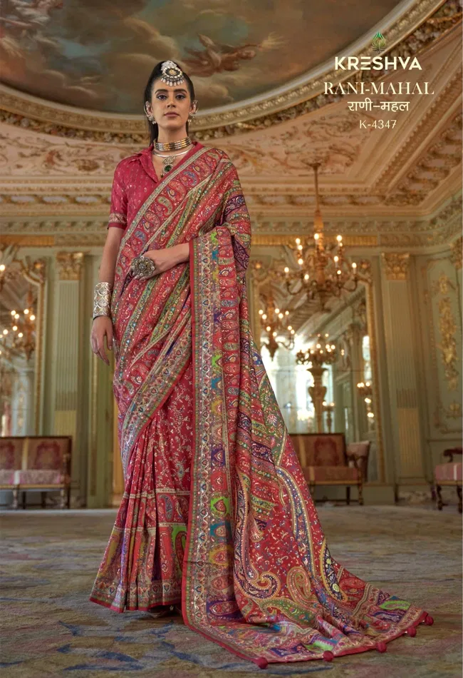 Latest Kreshva Rani Mahal P.V Silk With Glory Finish Look Saree Wholesale 2026
