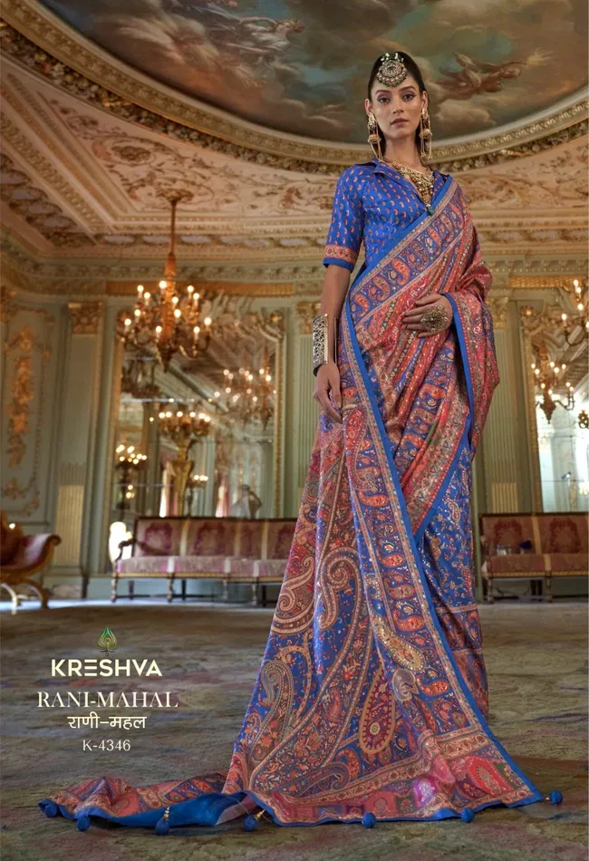 Latest Kreshva Rani Mahal P.V Silk With Glory Finish Look Saree Wholesale 2026