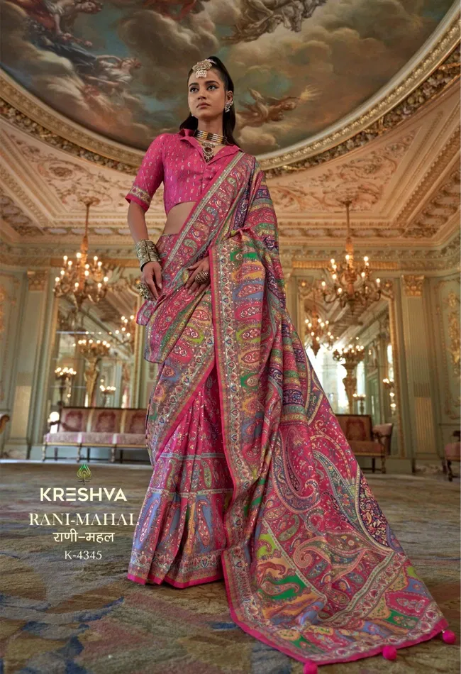 Latest Kreshva Rani Mahal P.V Silk With Glory Finish Look Saree Wholesale 2026