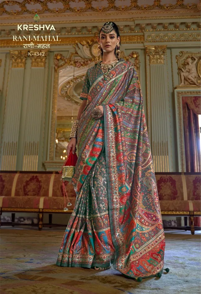 Latest Kreshva Rani Mahal P.V Silk With Glory Finish Look Saree Wholesale 2026