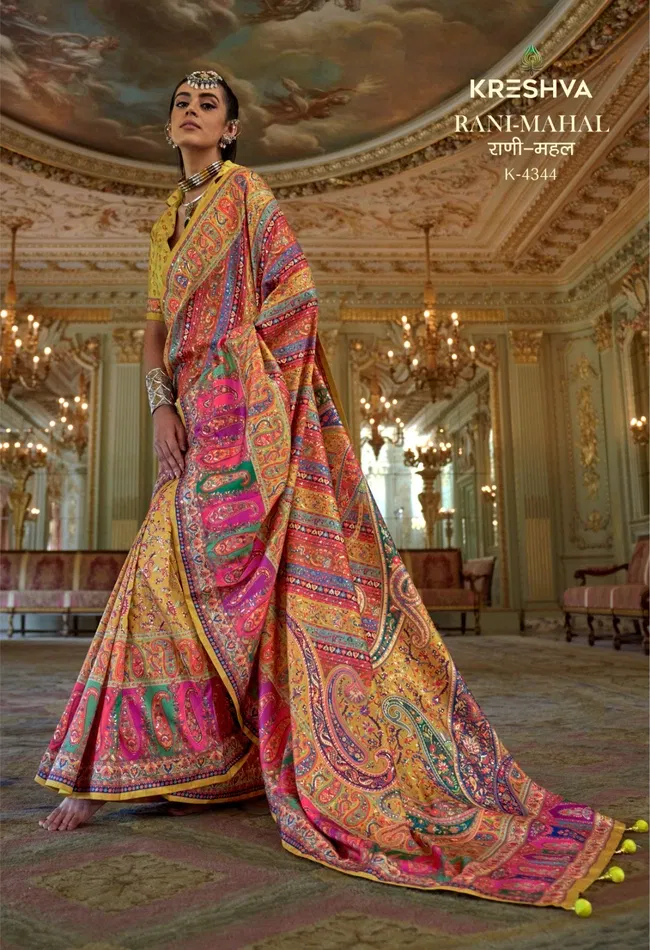 Latest Kreshva Rani Mahal P.V Silk With Glory Finish Look Saree Wholesale 2026