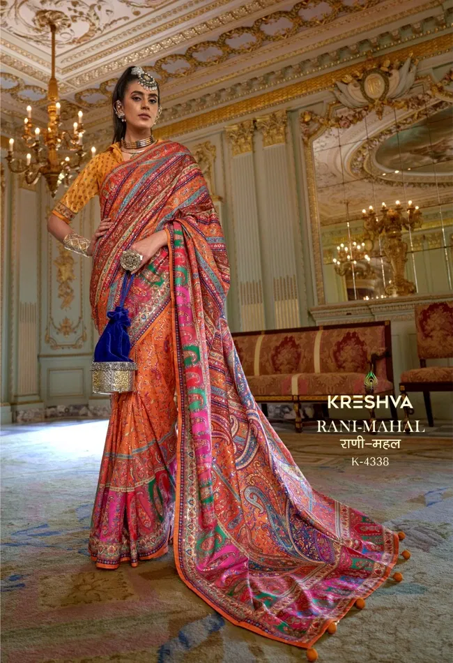 Latest Kreshva Rani Mahal P.V Silk With Glory Finish Look Saree Wholesale 2026